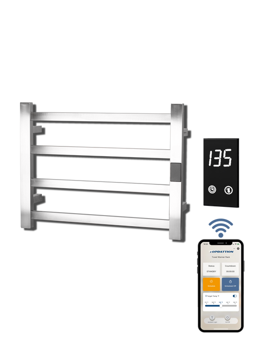 WiFi 4Bar |Smart Wireless Electric Towel Warmer | Blade Thin 4 Bar Design | Alexa & Google Home Compatible