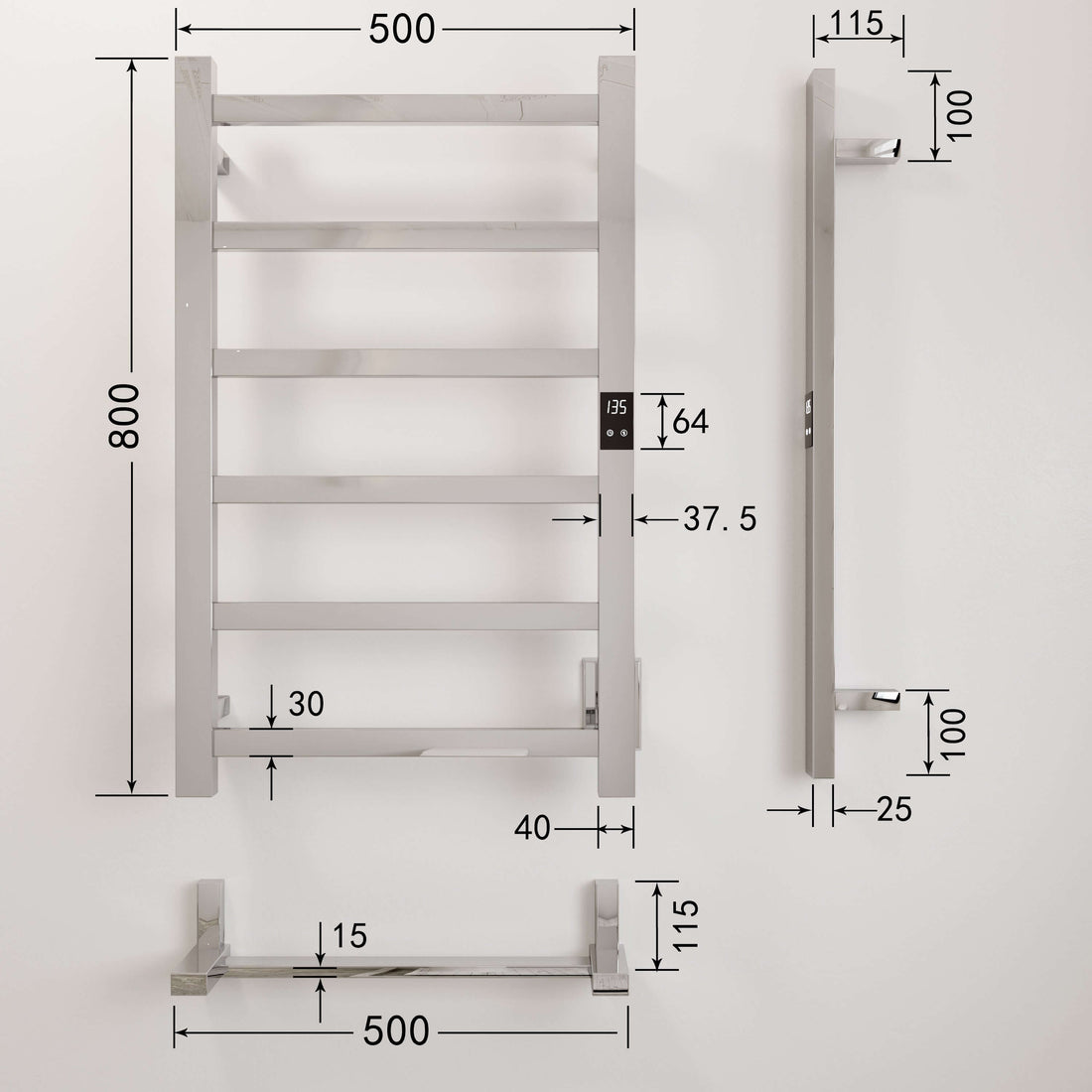 Highlighting the benefits of installing an electric towel warmer in a bathroom setting