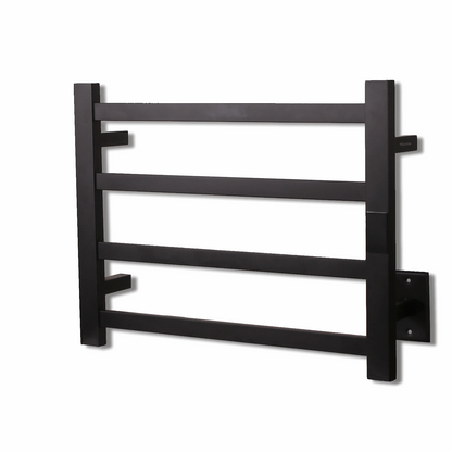 Topdattion Towel Warmer | Square 4 Bar | Matte Black Stainless Steel - Topdattion