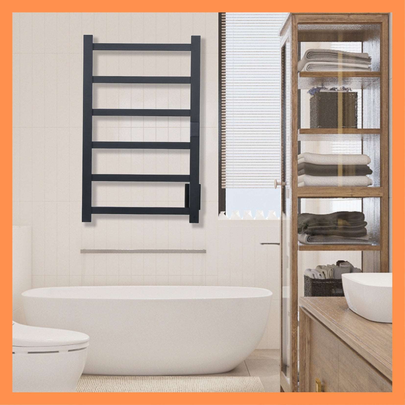 Topdattion Electric Towel Warmer in matte black