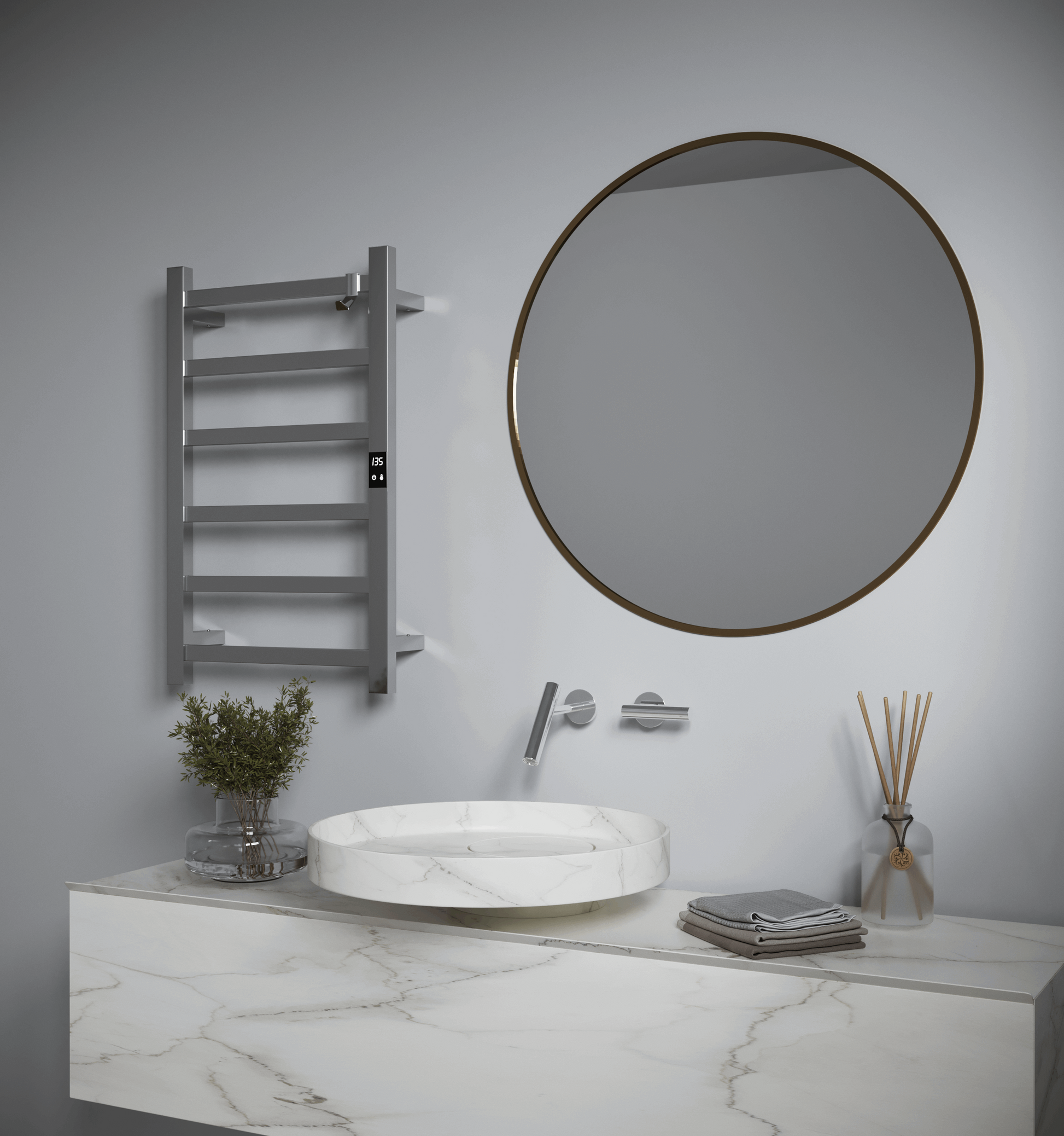 Topdattion Luxury Towel Warmer Thin 6 Bar Design Modern