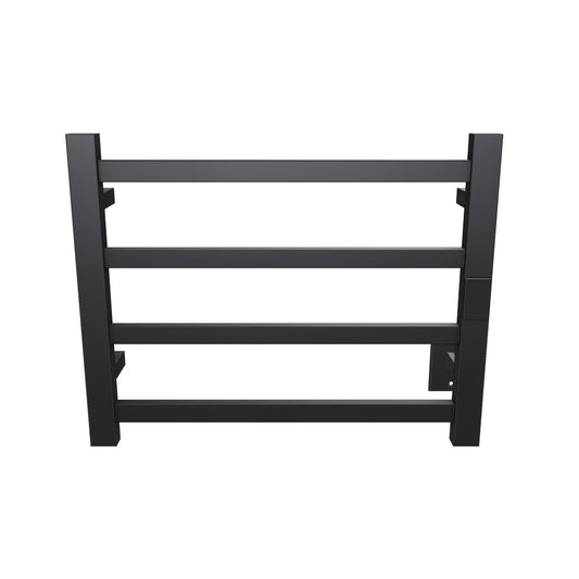 Topdattion Towel Warmer | Square 4 Bar | Matte Black Stainless Steel