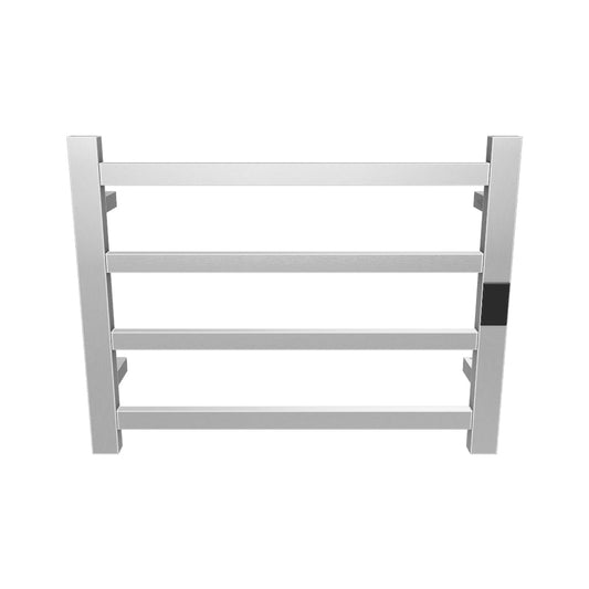 Premium Topdattion Square 4-Bar Towel Warmer | Brushed Stainless Steel | Rapid Heating for Warm, Dry Towels
