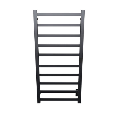 Topdattion Electric Towel Warmer | Matte Black Stainless Steel | Efficient 10-Bar Heater