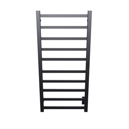 Topdattion Electric Towel Warmer | Matte Black Stainless Steel | Efficient 10-Bar Heater
