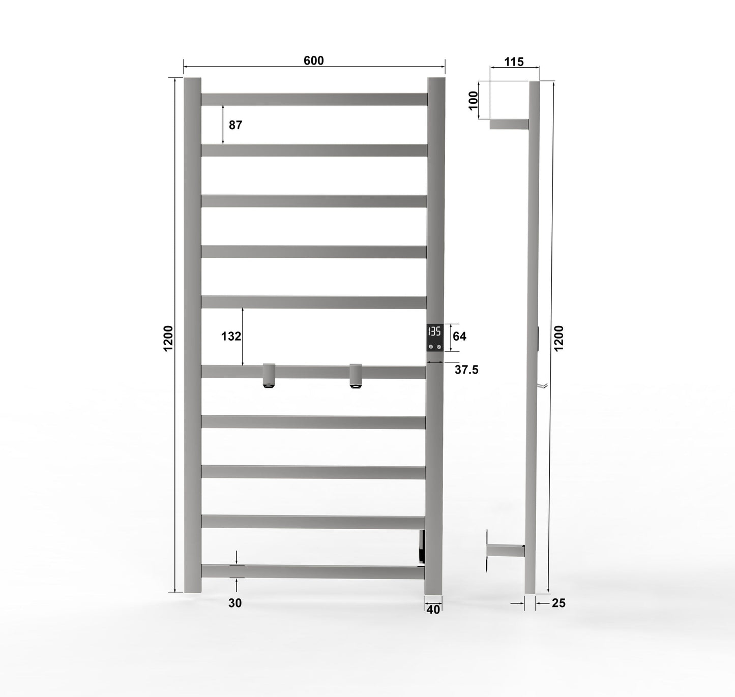 Modern bathroom decor with Topdattion towel warmer