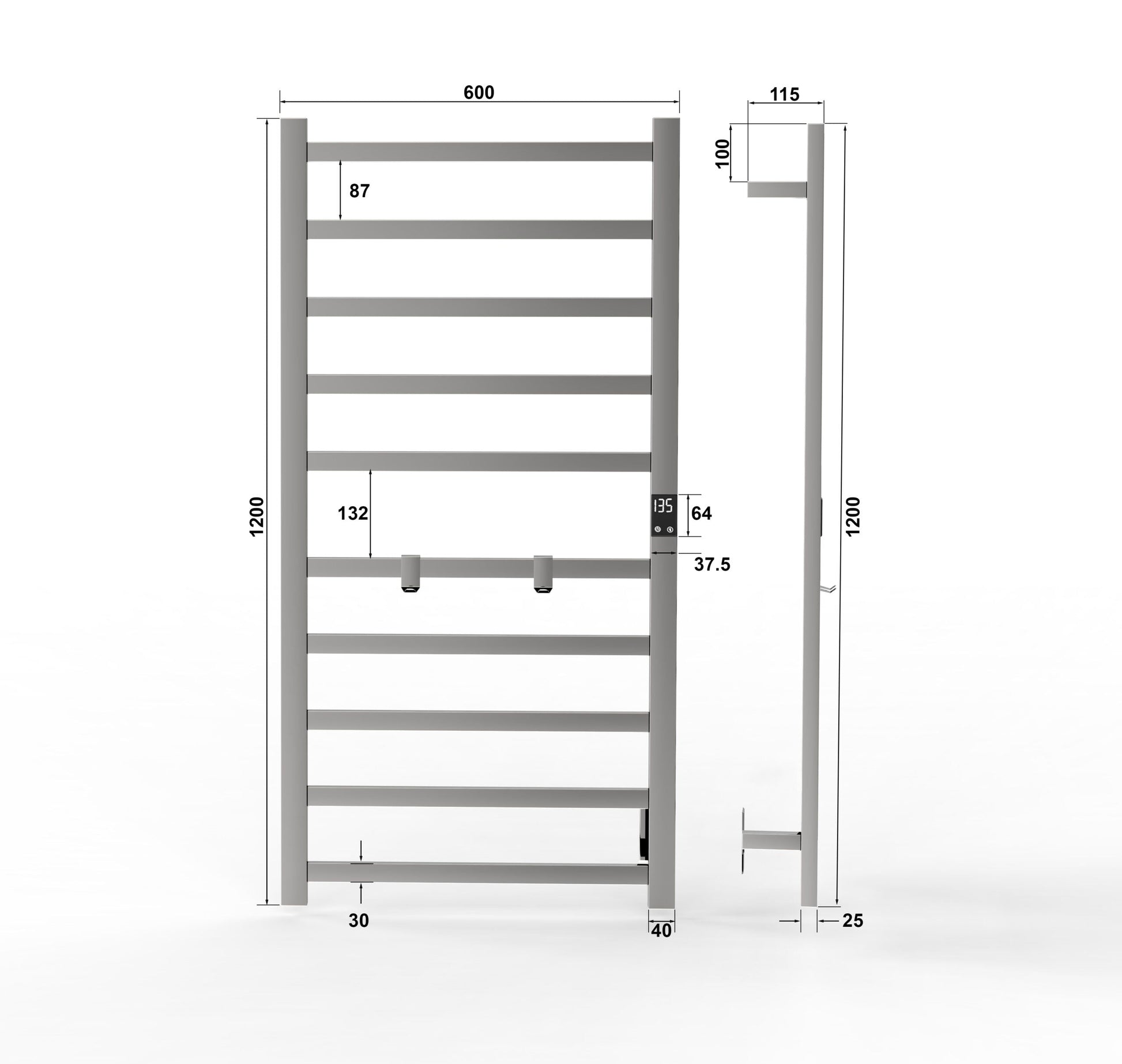 Modern bathroom decor with Topdattion towel warmer